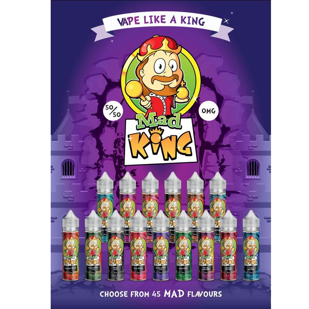 Mad King 50ml Shortfill E-Liquid Flavours