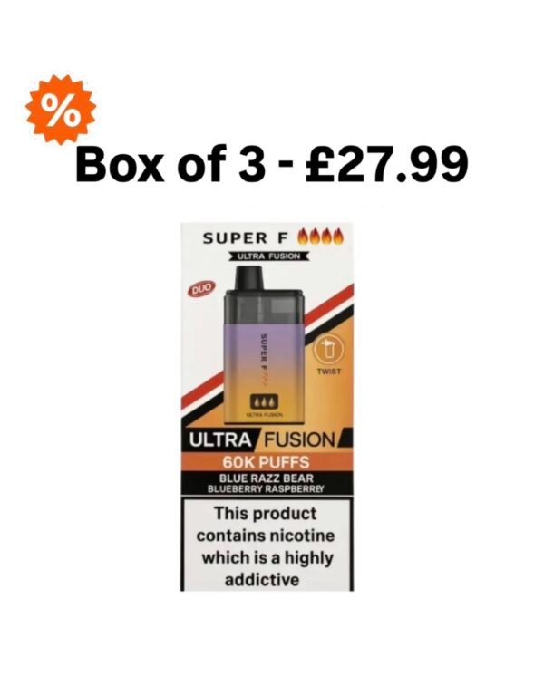 Super Fire Ultra Fusion 60K Puffs Prefilled | Box of 3