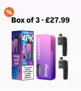 Firerose Slidego 40K Puffs Prefilled Pod Kit | Box of 3